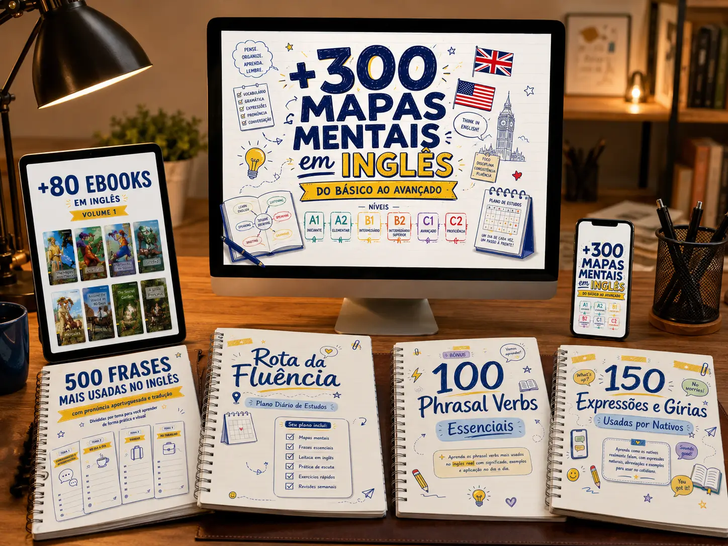 Mockup do material DuoEnglish
